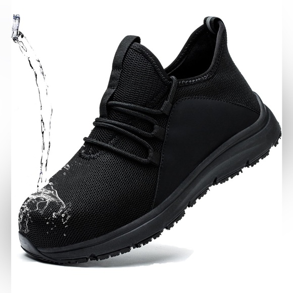 ulogu Waterproof Steel Toe Shoes for Men Comfy Lightweight Non Slip Safety Work